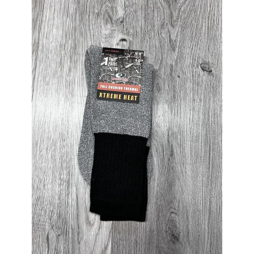 Mossy Oak Full‎ Cushion Thermal Xtreme Heat Socks Shoe Size 6-12
